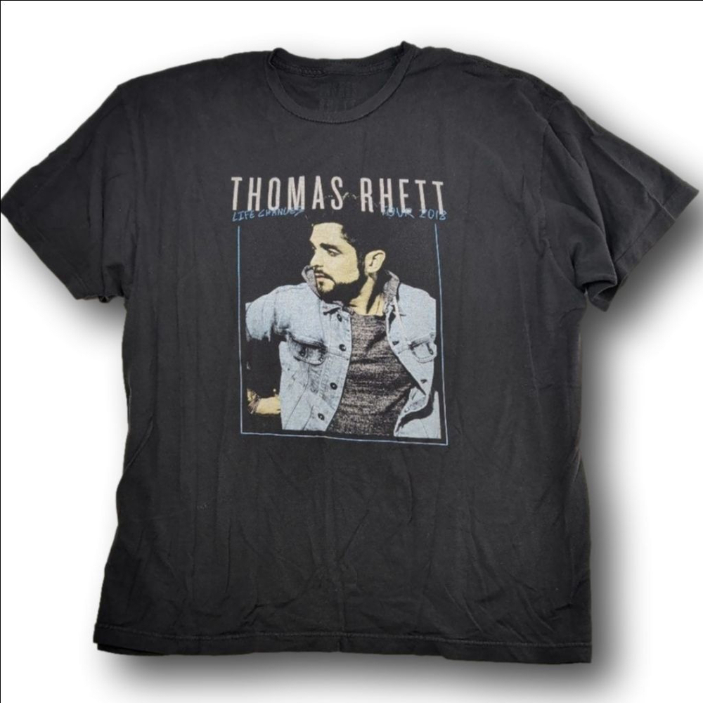 Men's Unbranded Black Thomas Rhett Life Changes Tour 2018 T-Shirt 2XL
